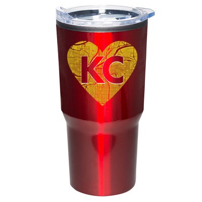 Love Kansas City Football Fan City Map Tumbler