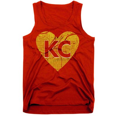 Love Kansas City Football Fan City Map Tank Top