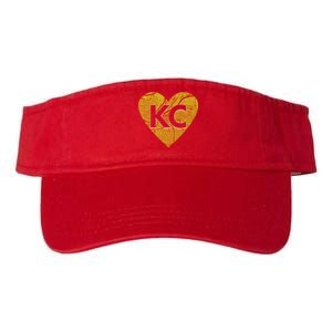 Love Kansas City Football Fan City Map Valucap Bio-Washed Visor