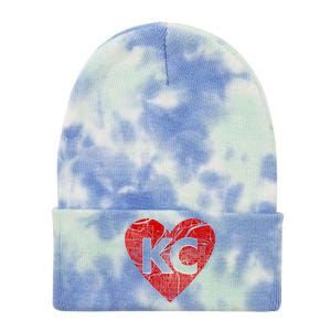 Love Kansas City Football Fan City Map Tie Dye 12in Knit Beanie