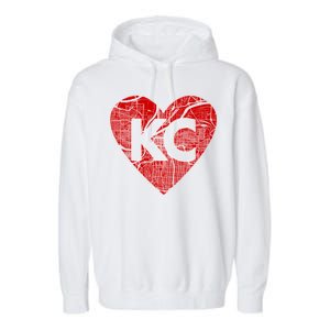 Love Kansas City Football Fan City Map Garment-Dyed Fleece Hoodie