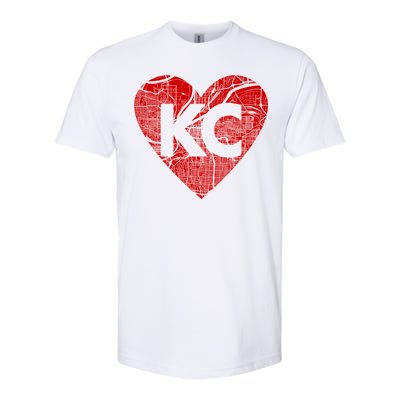 Love Kansas City Football Fan City Map Softstyle CVC T-Shirt