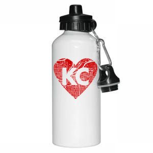 Love Kansas City Football Fan City Map Aluminum Water Bottle