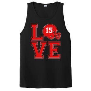 Love Kansas City KC Football No15 Mahomes Fan PosiCharge Competitor Tank