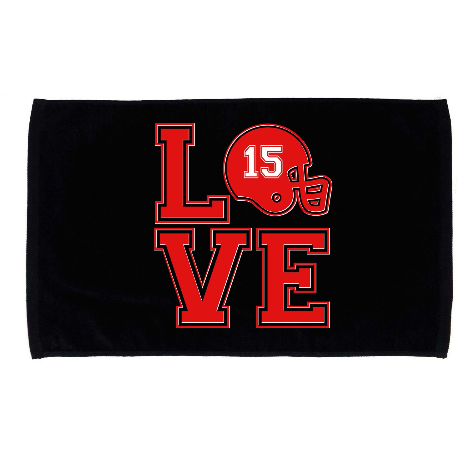 Love Kansas City KC Football No15 Mahomes Fan Microfiber Hand Towel