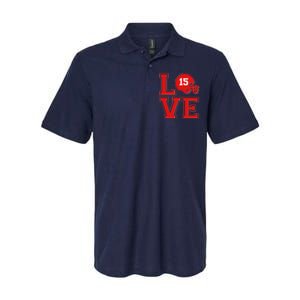 Love Kansas City KC Football No15 Mahomes Fan Softstyle Adult Sport Polo