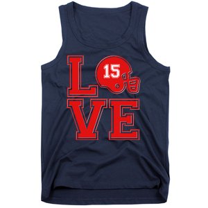 Love Kansas City KC Football No15 Mahomes Fan Tank Top