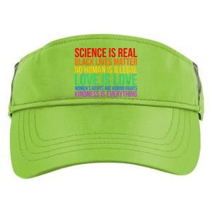 Love Kindness Science Black Lives LGBT Equality Adult Drive Performance Visor