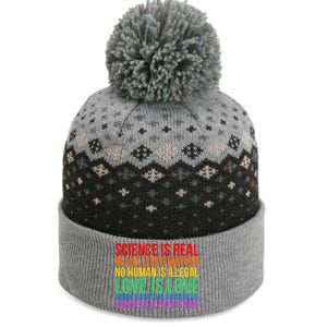 Love Kindness Science Black Lives LGBT Equality The Baniff Cuffed Pom Beanie