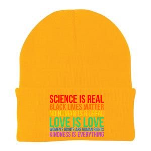 Love Kindness Science Black Lives LGBT Equality Knit Cap Winter Beanie