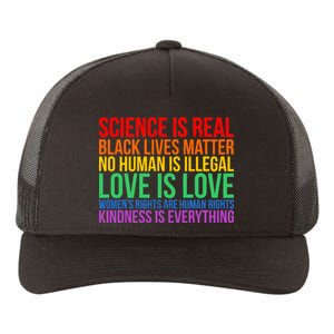 Love Kindness Science Black Lives LGBT Equality Yupoong Adult 5-Panel Trucker Hat