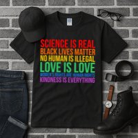 Love Kindness Science Black Lives LGBT Equality Tall T-Shirt