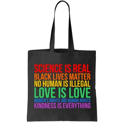 Love Kindness Science Black Lives LGBT Equality Bag