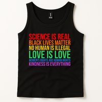 Love Kindness Science Black Lives LGBT Equality Tank Top