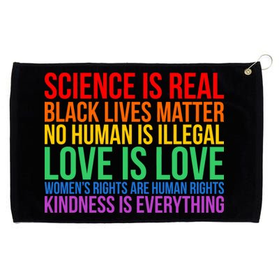 Love Kindness Science Black Lives LGBT Equality Grommeted Golf Towel