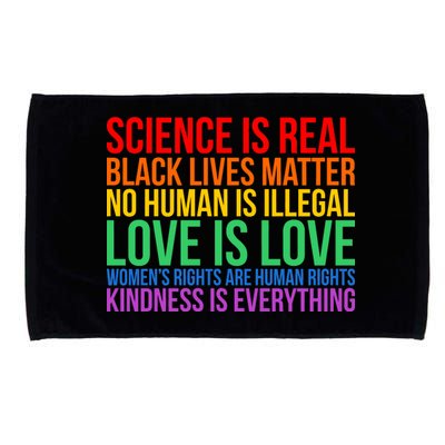 Love Kindness Science Black Lives LGBT Equality Microfiber Hand Towel