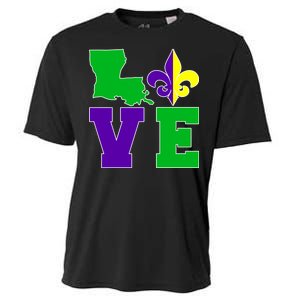 Love Mardi Gras Louisiana Cooling Performance Crew T-Shirt