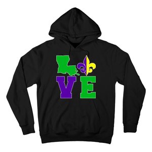 Love Mardi Gras Louisiana Hoodie