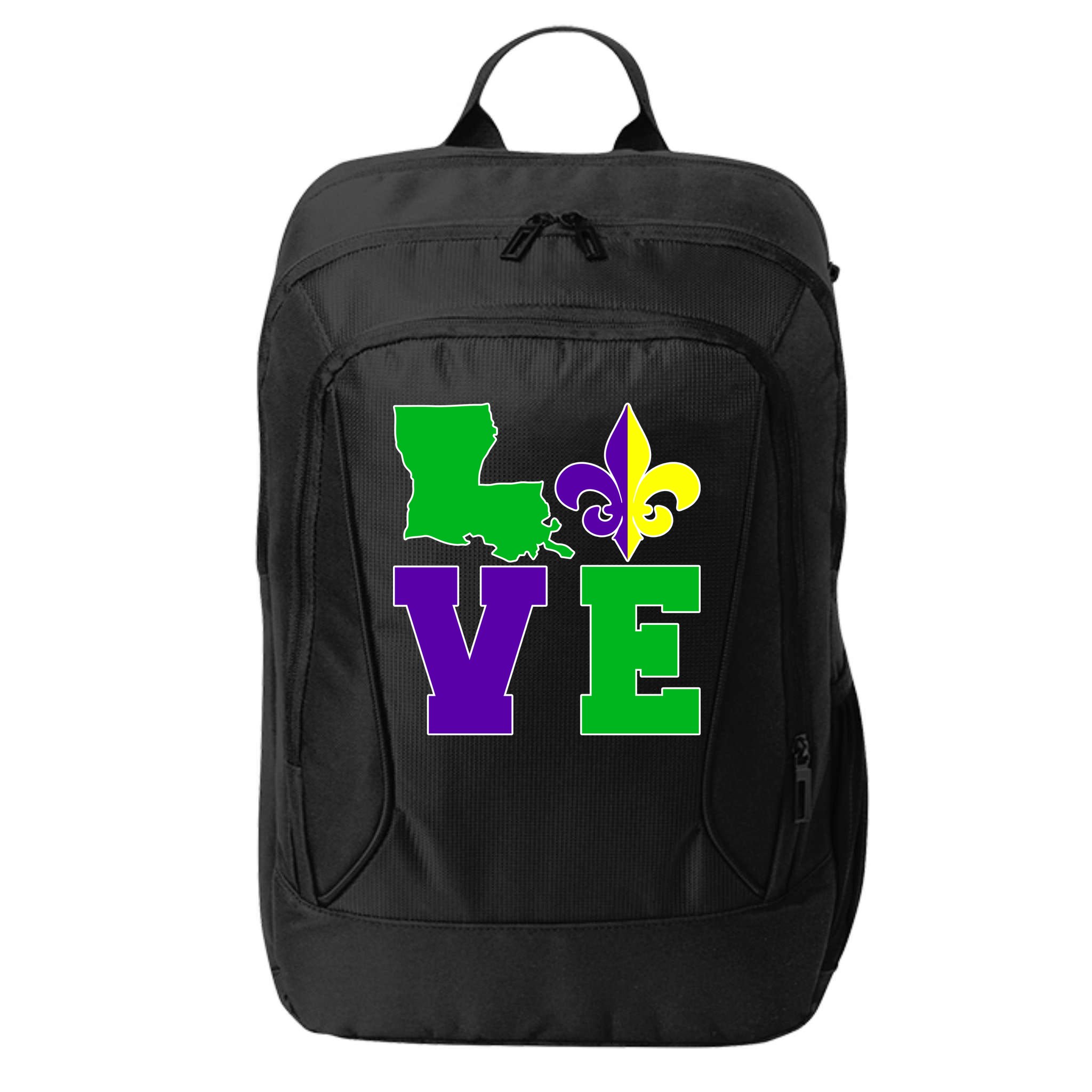 Love Mardi Gras Louisiana City Backpack