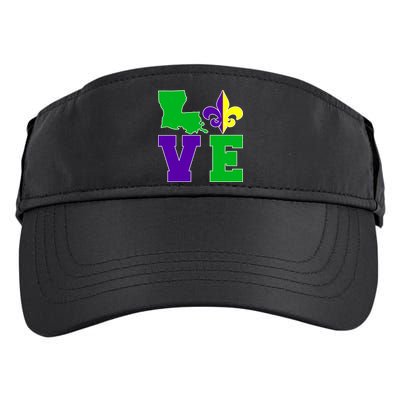 Love Mardi Gras Louisiana Adult Drive Performance Visor