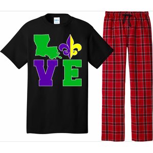 Love Mardi Gras Louisiana Pajama Set