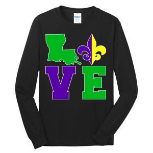 Love Mardi Gras Louisiana Tall Long Sleeve T-Shirt