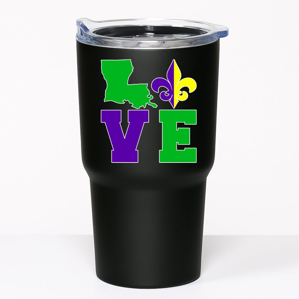 Love Mardi Gras Louisiana Tumbler
