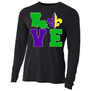 Love Mardi Gras Louisiana Cooling Performance Long Sleeve Crew