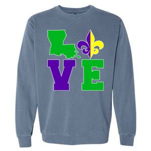 Love Mardi Gras Louisiana Garment-Dyed Sweatshirt