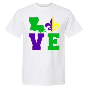 Love Mardi Gras Louisiana Garment-Dyed Heavyweight T-Shirt