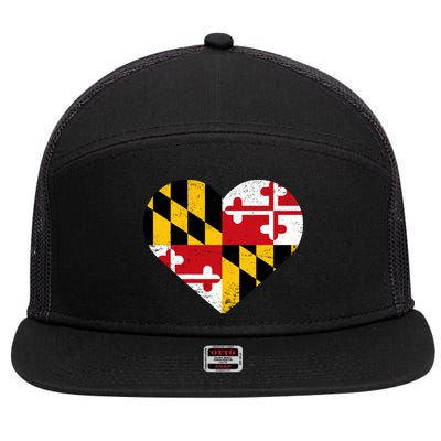 Love Maryland 7 Panel Mesh Trucker Snapback Hat