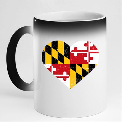 Love Maryland 11oz Black Color Changing Mug