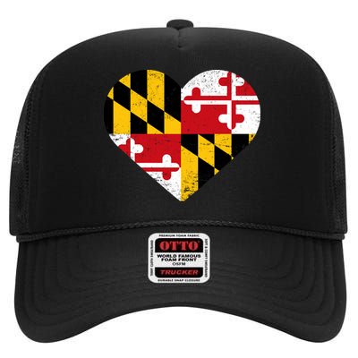 Love Maryland High Crown Mesh Back Trucker Hat