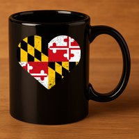 Love Maryland 11oz C Handle Ceramic Mug