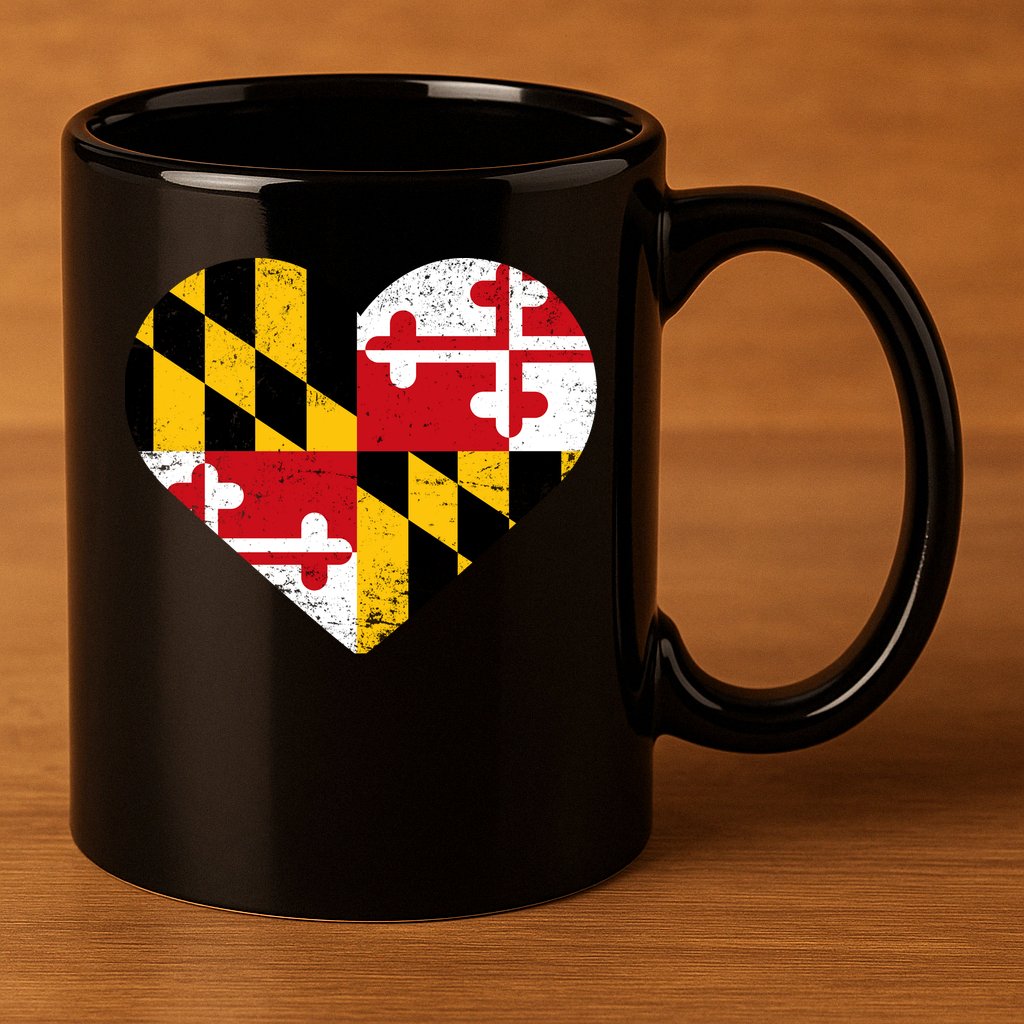 Love Maryland 11oz C Handle Ceramic Mug
