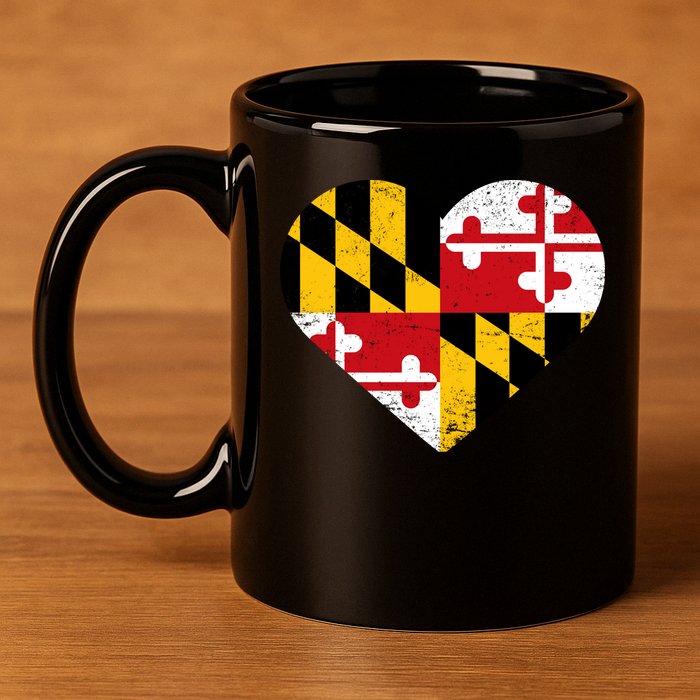 Love Maryland 11oz C Handle Ceramic Mug