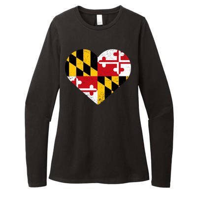 Love Maryland Womens CVC Long Sleeve Shirt