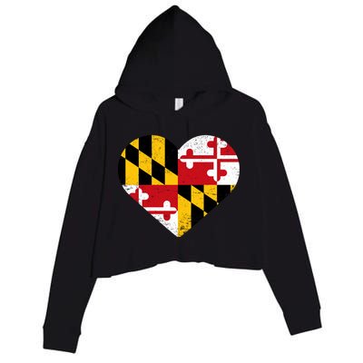 Love Maryland Crop Fleece Hoodie