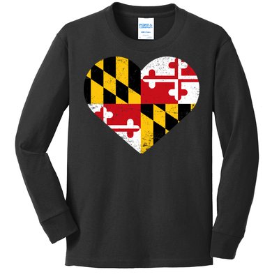 Love Maryland Kids Long Sleeve Shirt