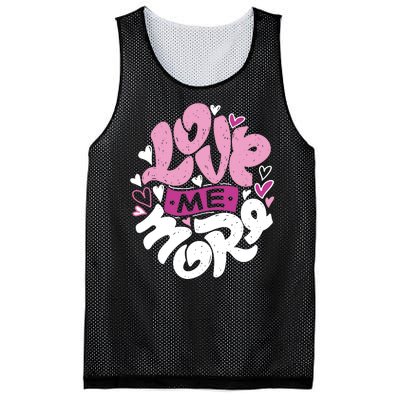 Love Me More Cute Hearts Mesh Reversible Basketball Jersey Tank