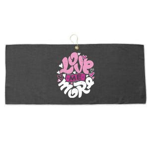 Love Me More Cute Hearts Large Microfiber Waffle Golf Towel