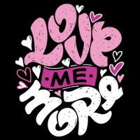 Love Me More Cute Hearts Zip Tote Bag