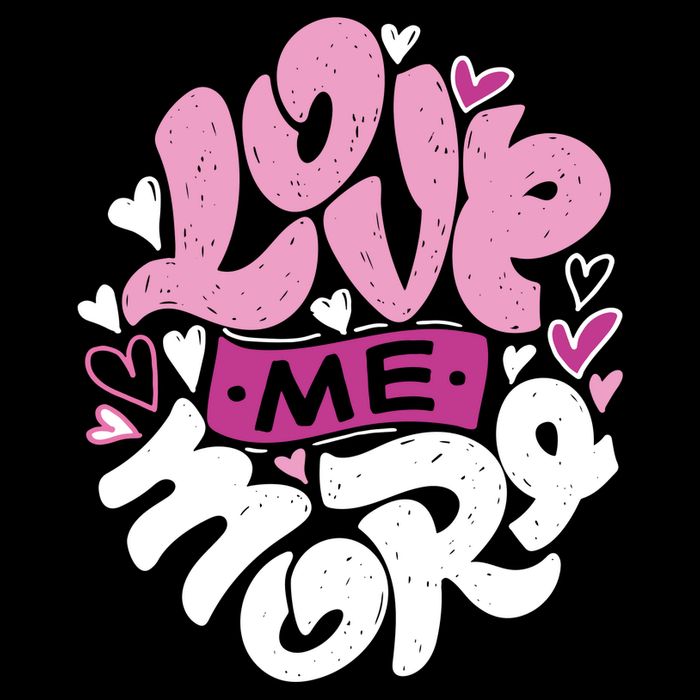 Love Me More Cute Hearts Zip Tote Bag