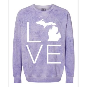 Love Michigan Colorblast Crewneck Sweatshirt