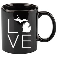Love Michigan 11oz C Handle Ceramic Mug