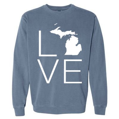 Love Michigan Garment-Dyed Sweatshirt