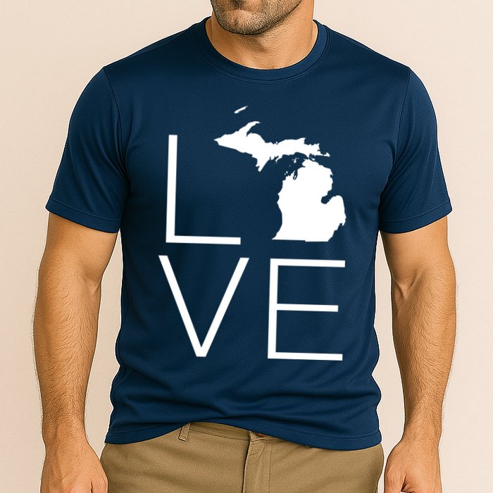 Love Michigan Cooling Performance Crew T-Shirt