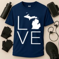 Love Michigan Cooling Performance Crew T-Shirt