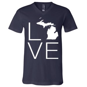 Love Michigan V-Neck T-Shirt