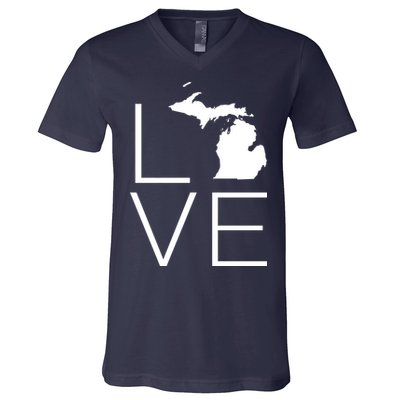 Love Michigan V-Neck T-Shirt